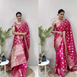 Premium shimmer organza silk ready to wear saree